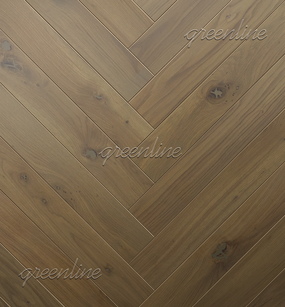 Инженерная доска Greenline NEXT (английская ёлка) 709 Дуб Карбон