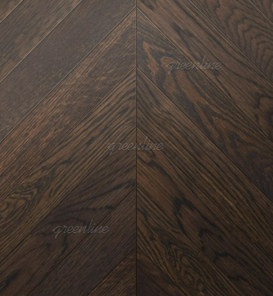 Инженерная доска Greenline ULTIMA (французская ёлка) 832 Дуб Эбони