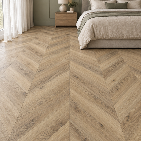 Кварцвиниловая плитка Alpine Floor Альпийский шеврон (Chevron Alpine) ECO 18-3 Дуб Натуральный Отбеленный