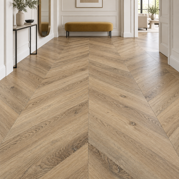 Кварцвиниловая плитка Alpine Floor Альпийский шеврон (Chevron Alpine) ECO 18-3 Дуб Натуральный Отбеленный
