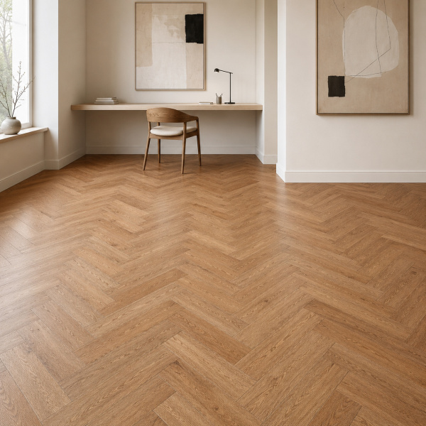Кварцвиниловая плитка (Елочка) Alpine Floor Легкий паркет (Light Parquet) ECO 13-2 Дуб Royal