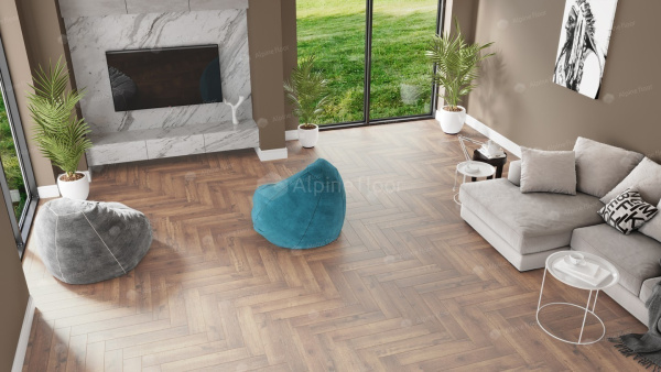 Клеевая кварцвиниловая плитка Alpine Floor Parquet LVT Дуб Royal ECO 16-2