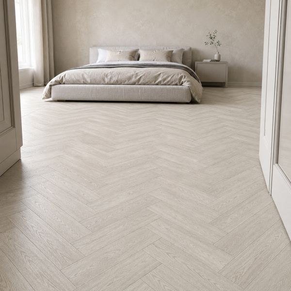 Кварцвиниловая плитка (Елочка) Alpine Floor Легкий паркет (Light Parquet) ECO 13-9 Голубой Лес