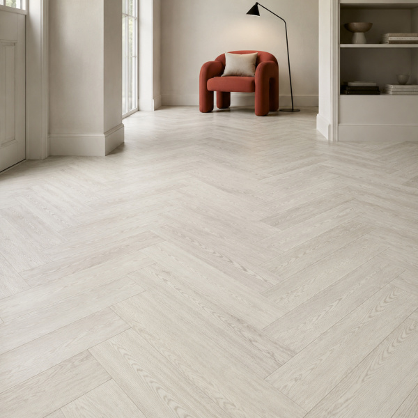 Кварцвиниловая плитка (Елочка) Alpine Floor Легкий паркет (Light Parquet) ECO 13-9 Голубой Лес