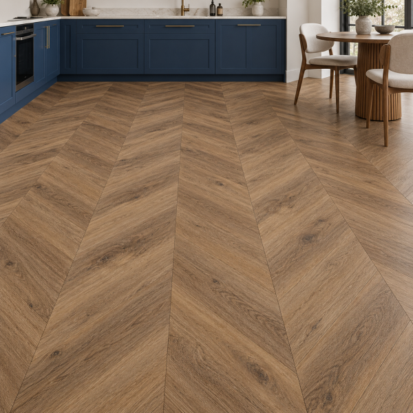 Кварцвиниловая плитка Alpine Floor Альпийский шеврон (Chevron Alpine) ECO 18-4 Дуб Насыщенный