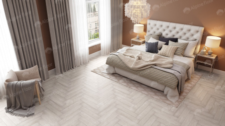 Кварцвиниловая плитка (Елочка) Alpine Floor PARQUET LIGHT ECO 13-9 Голубой Лес