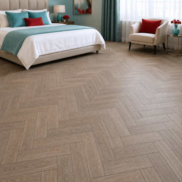 Кварцвиниловая плитка елочкой Aquafloor Паркет плюс (Parquet Plus) AF6030PQ+