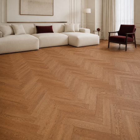 Кварцвиниловая плитка (Елочка) Alpine Floor Легкий паркет (Light Parquet) ECO 13-2 Дуб Royal