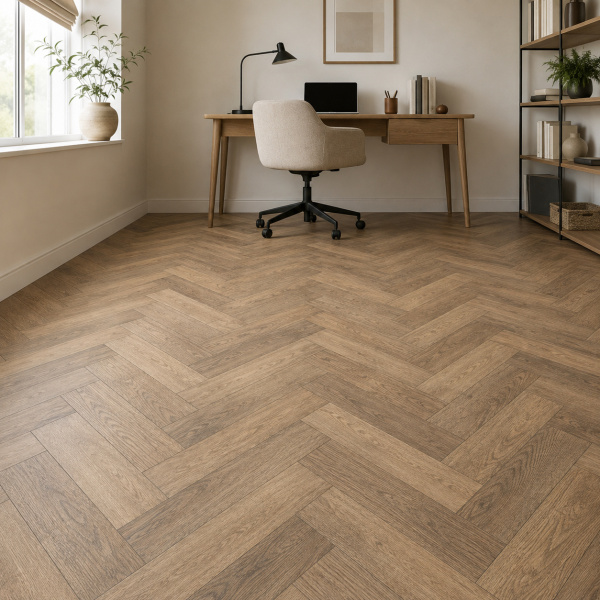 Кварцвиниловая плитка (Елочка) Alpine Floor Легкий паркет (Light Parquet) Дуб Буна ЕСО 13-30