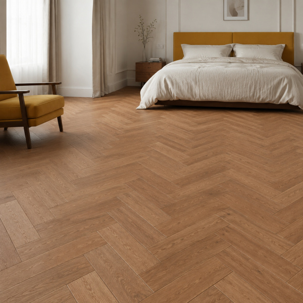 Кварцвиниловая плитка (Елочка) Alpine Floor Легкий паркет (Light Parquet) ECO 13-2 Дуб Royal