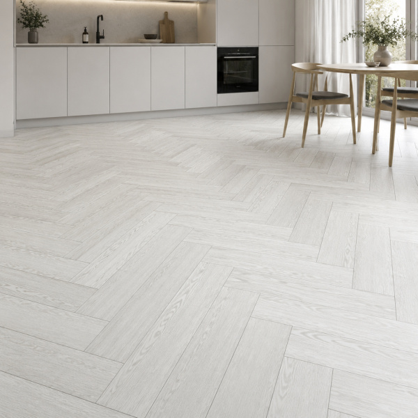 Кварцвиниловая плитка (Елочка) Alpine Floor Легкий паркет (Light Parquet) ECO 13-4 Дуб Арктик