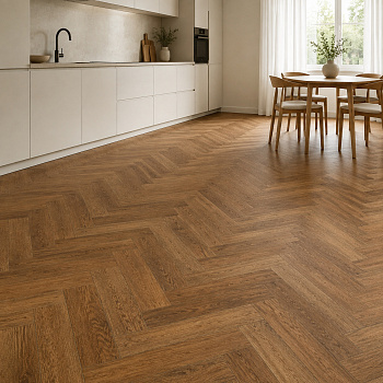 Кварцвиниловая плитка (Елочка) Alpine Floor Легкий паркет (Light Parquet) Дуб Капелла ЕСО 13-31