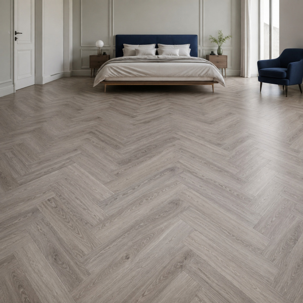 Кварцвиниловая плитка (Елочка) Alpine Floor Легкий паркет (Light Parquet) Дуб Мерга ЕСО 13-13