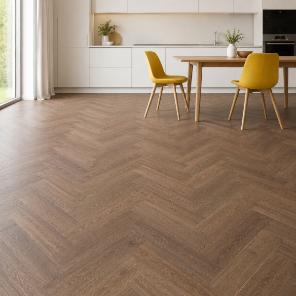 Кварцвиниловая плитка (Елочка) Alpine Floor Легкий паркет (Light Parquet) Дуб Альферац ЕСО 13-22