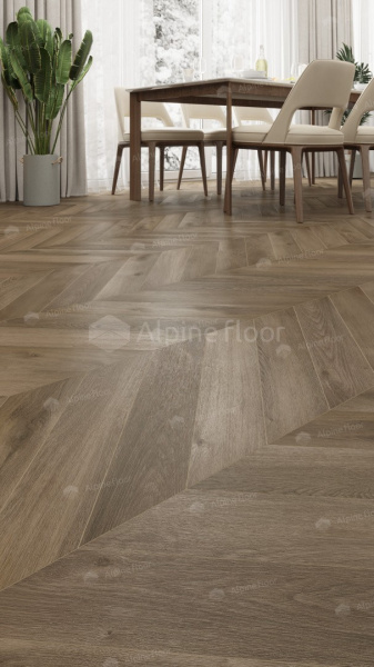 Кварцвиниловая плитка Alpine Floor Chevron LVT ECO 20-4 Дуб Насыщенный