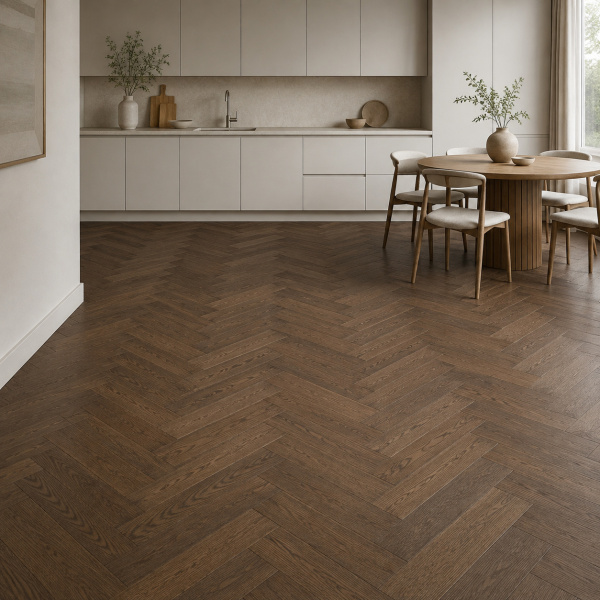 Кварцвиниловая плитка (Елочка) Alpine Floor Легкий паркет (Light Parquet) Дуб Далим ЕСО 13-33