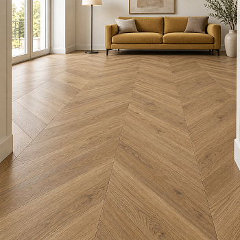Кварцвиниловая плитка Alpine Floor Альпийский шеврон (Chevron Alpine) ECO 18-5 Макадамия