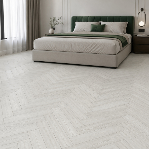 Кварцвиниловая плитка (Елочка) Alpine Floor Легкий паркет (Light Parquet) ECO 13-4 Дуб Арктик