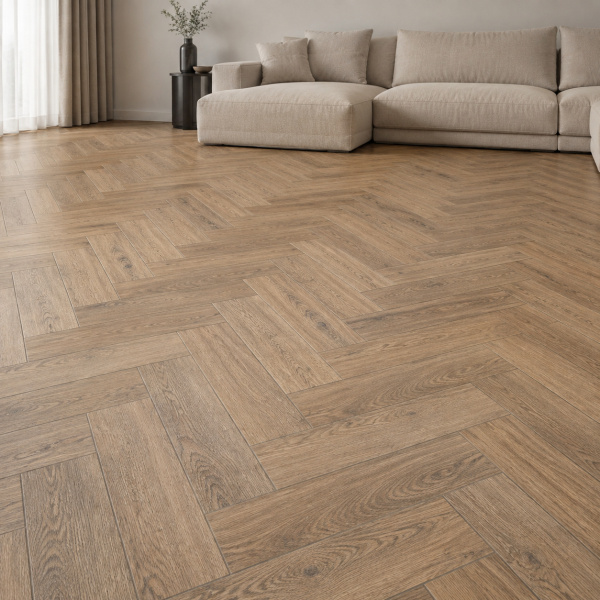 Кварцвиниловая плитка (Елочка) Alpine Floor Легкий паркет (Light Parquet) Дуб Буна ЕСО 13-30