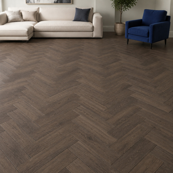Кварцвиниловая плитка (Елочка) Alpine Floor Легкий паркет (Light Parquet) Дуб Антарес ЕСО 13-19