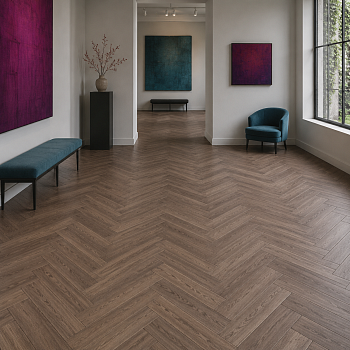 Кварцвиниловая плитка елочкой Aquafloor Паркет плюс (Parquet Plus) AF6022PQN