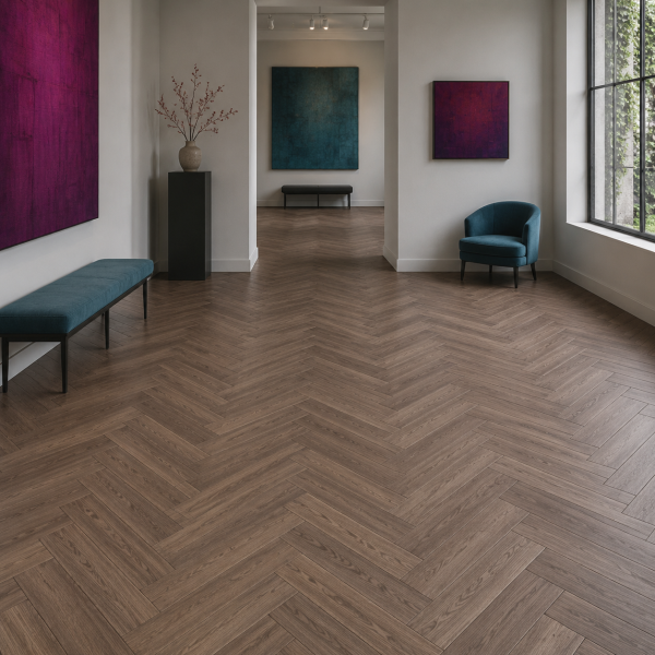 Кварцвиниловая плитка елочкой Aquafloor Паркет плюс (Parquet Plus) AF6022PQN