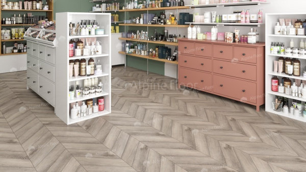 Кварцвиниловая плитка Alpine Floor Chevron LVT ECO 20-8 Дуб Исида