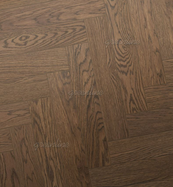 Инженерная доска Greenline ULTIMA (английская ёлка) 822 Дуб Нейтрон