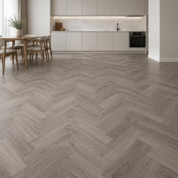 Кварцвиниловая плитка (Елочка) Alpine Floor Легкий паркет (Light Parquet) Дуб Мерга ЕСО 13-13