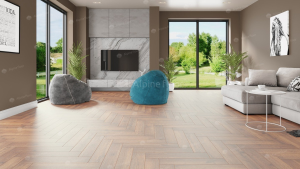 Клеевая кварцвиниловая плитка Alpine Floor Parquet LVT Дуб Royal ECO 16-2
