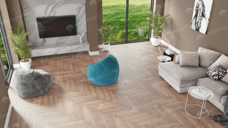 Кварцвиниловая плитка (Елочка) Alpine Floor PARQUET LIGHT ECO 13-2 Дуб Royal
