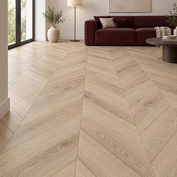 Кварцвиниловая плитка Alpine Floor Альпийский шеврон (Chevron Alpine) Сомерсетский дуб Самерсет ECO 18-19 MC
