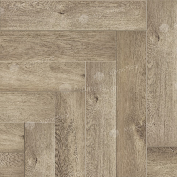 Клеевая кварцвиниловая плитка Alpine Floor Parquet LVT Дуб Натуральный Отбеленный ECO 16-5