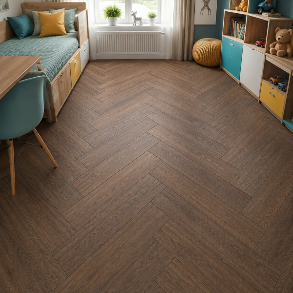 Клеевая LVT плитка елочкой Aquafloor Паркет клеевой (Parquet Glue) AF2518PG