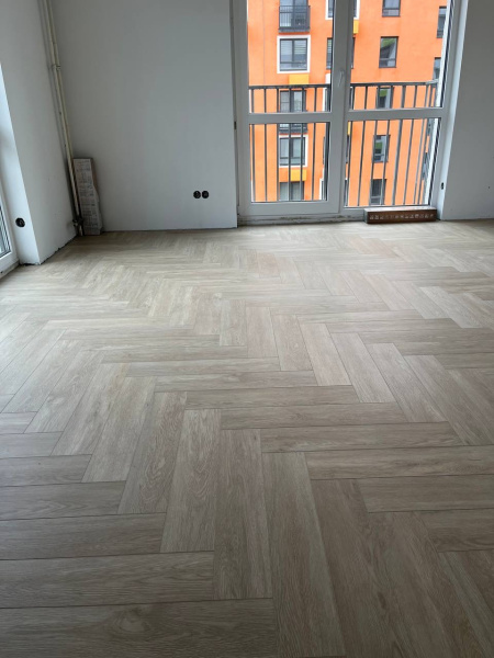 Кварцвиниловая плитка (Елочка) Alpine Floor PARQUET LIGHT Дуб Адара ЕСО 13-14