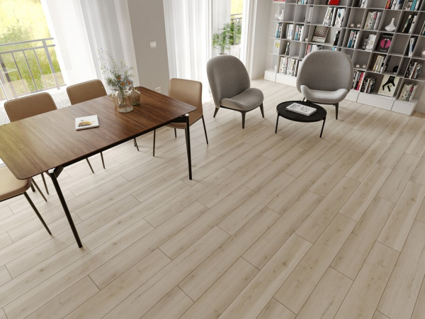 SPC ламинат Evofloor Home -  Oak White (Дуб Белый)