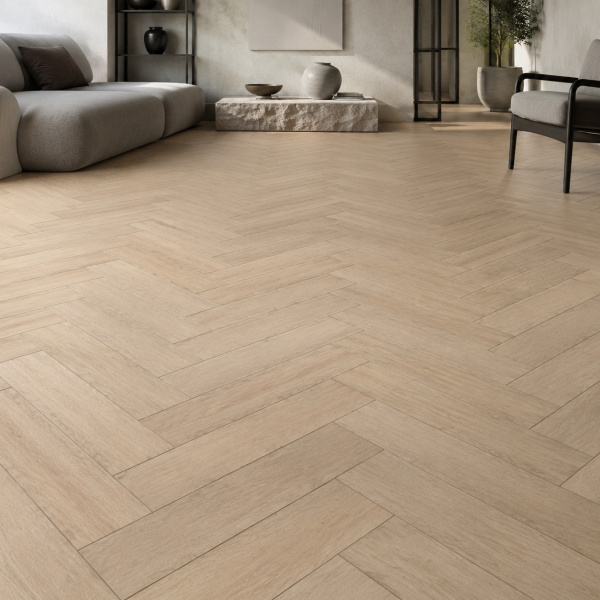 Кварцвиниловая плитка (Елочка) Alpine Floor Легкий паркет (Light Parquet) Дуб Лесат ЕСО 13-26