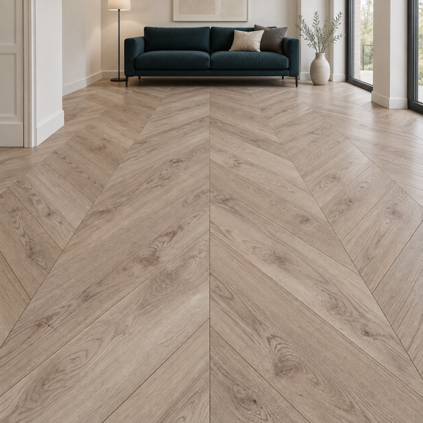 Кварцвиниловая плитка Alpine Floor Альпийский шеврон (Chevron Alpine) Гикори ECO 18-21 MC