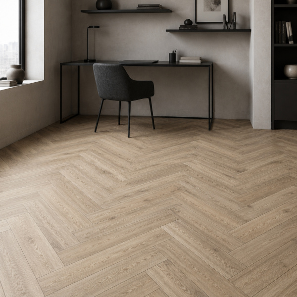 Кварцвиниловая плитка (Елочка) Alpine Floor Легкий паркет (Light Parquet) ECO 13-3 Дуб Ваниль Селект