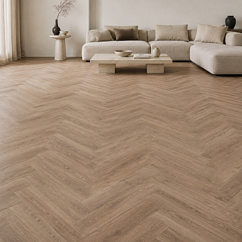 Кварцвиниловая плитка (Елочка) Alpine Floor Легкий паркет (Light Parquet) Дуб Фафнир ЕСО 13-16