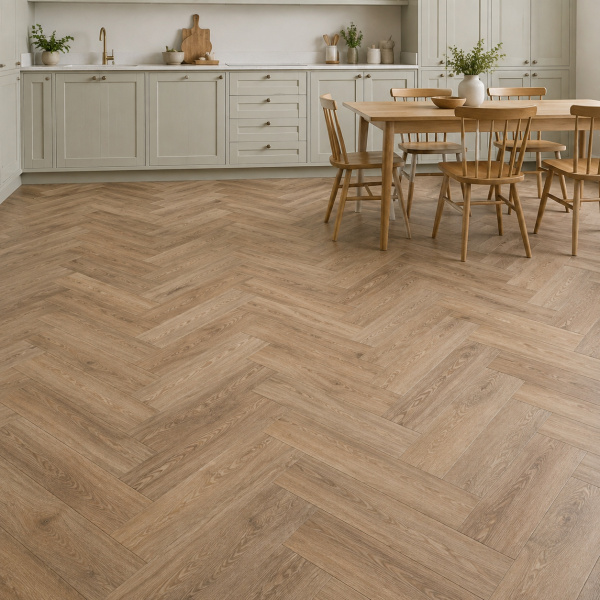 Кварцвиниловая плитка (Елочка) Alpine Floor Легкий паркет (Light Parquet) Дуб Синистра ЕСО 13-17