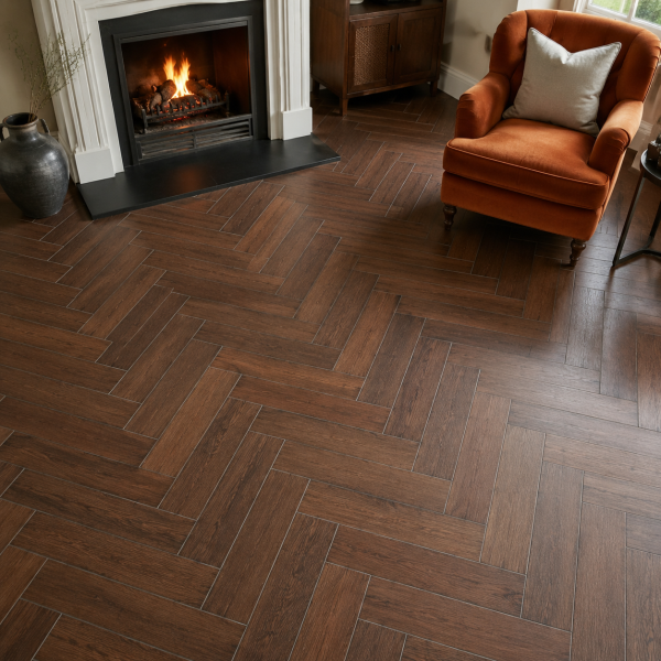 Клеевая LVT плитка елочкой Aquafloor Паркет клеевой (Parquet Glue) AF2519PG