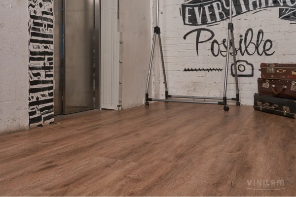 Кварцвиниловая плитка VINILAM Cork Дуб Турне 10038