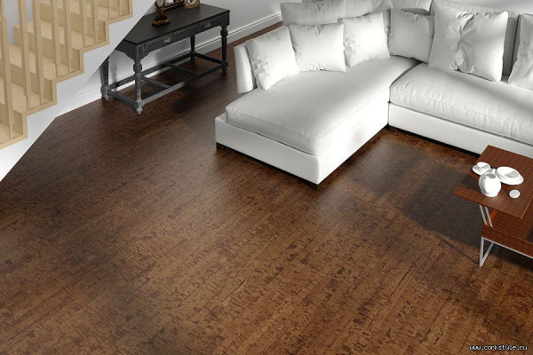 Клеевой пробковый пол ECOCork Linea Chocco