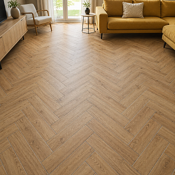 Клеевая LVT плитка елочкой Aquafloor Паркет клеевой (Parquet Glue) AF2507PG