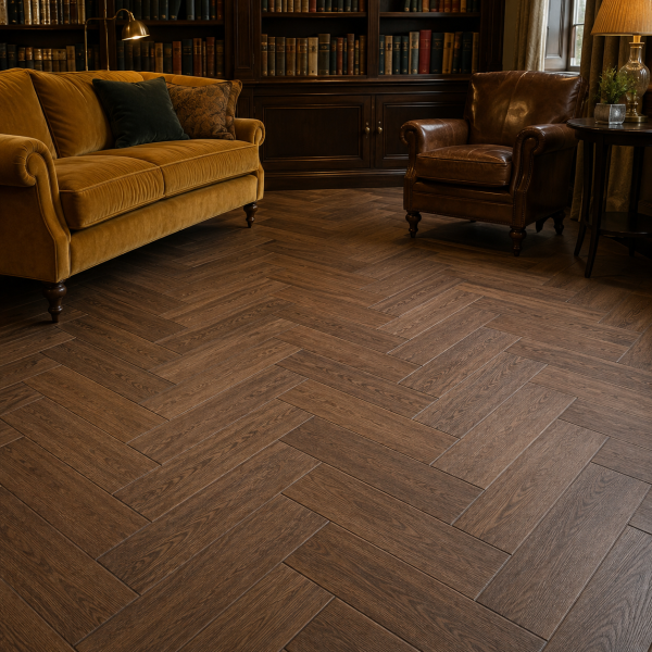 Клеевая LVT плитка елочкой Aquafloor Паркет клеевой (Parquet Glue) AF2517PG