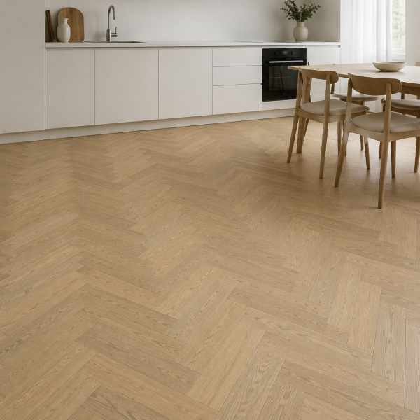 Кварцвиниловая плитка (Елочка) Alpine Floor Легкий паркет (Light Parquet) Дуб Хатиса ЕСО 13-27