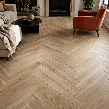 Клеевая LVT плитка елочкой Aquafloor Паркет клеевой (Parquet Glue) AF2514PG