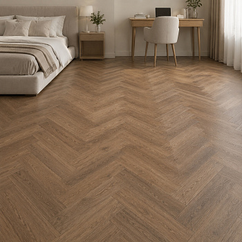 Кварцвиниловая плитка (Елочка) Alpine Floor Легкий паркет (Light Parquet) Дуб Альферац ЕСО 13-22
