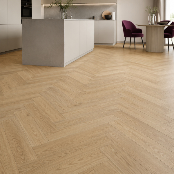 Кварцвиниловая плитка (Елочка) Alpine FloorЛегкий паркет (Light Parquet) Дуб Поллукс ЕСО 13-28